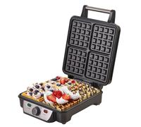 Cr 3025 Piastra Per Waffle Electric 4 Belgian Waffle Antiaderente Temperatura Automatica 1500w