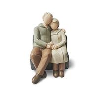 CAMSOON Statuetta scolpita dipinta a mano per anniversario di coppia, regalo per marito e moglie, statuetta regalo per il 10° - 80° anniversario per lui e lei insieme
