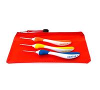 Camtiac AddiSwing Maxi set di uncinetti, spessore 2-2,5-3 e vano portaoggetti