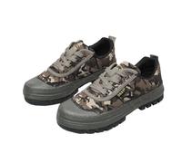Camuflaggio Resistente all Usura Anti Scivolo Rilascio Cantiere Lavoro Sicurezza Scarpe in Gomma Uomini e Donne Scarpe di Allenamento (Grigio,36)
