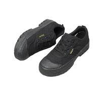 Camuflaggio Resistente all Usura Anti Scivolo Rilascio Cantiere Lavoro Sicurezza Scarpe in Gomma Uomini e Donne Scarpe di Allenamento (Nero,43)