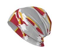 CAMUO Northern Macedonia Flag map02 Print Beanie Cap inverno caldo cappello lavorato a maglia morbido teschio berretto morbido e delicato sulla pelle per uomo donna nero, Nero , Taglia unica