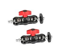 CAMVATE Braccio magico universale con doppia testa a sfera (rosso, 2 pezzi)