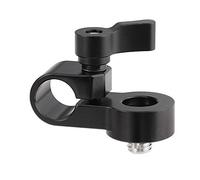 CAMVATE - Morsetto singolo per asta da 15 mm, con foro filettato da 3/8"-16 per supporto per asta della gabbia della fotocamera DSLR