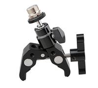 CAMVATE super morsetto con 5/8"-27 vite testa a sfera supporto per microfoni (nero)