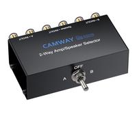 CAMWAY 2(1) In-1(2) Out Amplificatore Altoparlante Selettore,Commutatore Amplificatore a 2 Vie con Interruttore A/B/OFF,Connettore a Banana Placcato Oro per Home Cinema Studio
