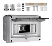 CAMWAY 8 Moduli Scatola Elettrica Esterno,Quadro Elettrico Esterno con Terminale IP65 Impermeabile per Giardino