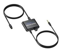 CAMWAY Convertitore Audio Digitale Analogico,192kHz Convertitore DAC con Cavo Ottico da 1m,Ottica a 3,5mm con Manopola del Volume