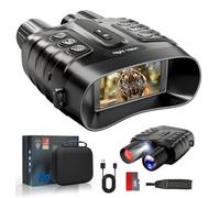 CamZeste 4K Binocolo Visione Notturna, con Batteria Ricaricabile da 100,00mAh Visione Notturna 8X Digitale Zoom 7-Livelli Infrarossi 3" TFT LCD Vista 500M Visore Notturno Binocolo Con Scheda 32GB
