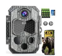 CamZeste Fototrappola WIFI 4K 84MP con Scheda SD 32GB e 8 batterie AA Fotocamera Velocità di Trigger 0,1s, Sensore di Movimento 130°, Fototrappole Caccia Visione Notturna Impermeabile IP67
