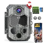 CamZeste Fototrappola WIFI 4K 84MP con Scheda SD 32GB e 8 batterie AA Fotocamera Velocità di Trigger 0,1s, Sensore di Movimento 130°, Fototrappole Caccia Visione Notturna Impermeabile IP67