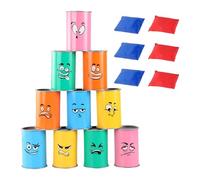 Can Bean Bag Toss Games - 10.2x7 cm, gioco per bambini con faccia divertente con luci a LED per divertimento esterno interno, intrattenimento per le vacanze tra interattiva, giocattolo per event