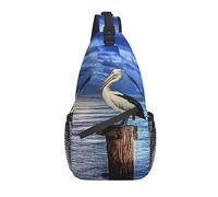 can Bird Blue Sea Sling Zaino Borsa a tracolla sul petto Zaino casual per uomo Donna