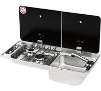 Can combinazione piano cottura a gas a 2 fuochi/lavello con lavello a destra 716 x 340 x 150 mm