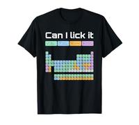 Can I Lick It Periodic Table Funny Science Teacher Geek Men Maglietta