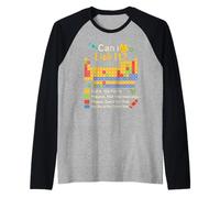 Can I Lick It Tavola Periodica Insegnante Studente Bambini Ragazzi Ragazze Maglia con Maniche Raglan