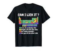 Can I Lick It Tavola Periodica per i Fan di STEM e Science Divertente Maglietta