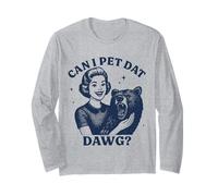 Can I Pet DAT Dawg - Divertente Orsetto Pin-up retrò con Meme Maglia a Manica