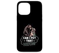 Can I Pet That Dawg Pet Dog Meme Bear Parlando Con La Ragazza Custodia per iPhone 13 Pro Max