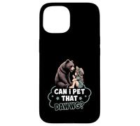 Can I Pet That Dawg Pet Dog Meme Bear Parlando Con La Ragazza Custodia per iPhone 15