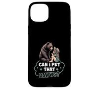 Can I Pet That Dawg Pet Dog Meme Bear Parlando Con La Ragazza Custodia per iPhone 15 Plus
