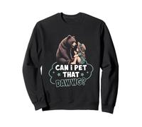 Can I Pet That Dawg Pet Dog Meme Bear Parlando Con La Ragazza Felpa