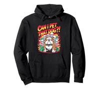 Can I Pet That Dog?! Cute Skeleton Halloween Bulldog Bootleg Felpa con Cappuccio