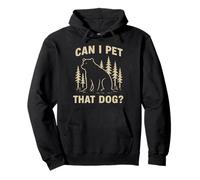 Can I Pet That Dog Forest Meme Wildlife Silhouette Orso Felpa con Cappuccio