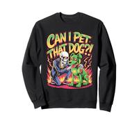 Can I Pet That Dog?! Funny Skeleton Halloween Bootleg Felpa