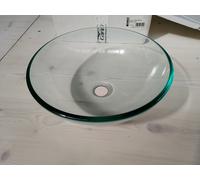CAN - LAVELLO BAGNO SFERA TONDO IN VETRO 360 X 140 MM - CAMPER CARAVAN