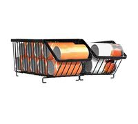 Can Rack Organizer For Pantry - 2 x Heavy Duty 2 Tier Dispenser | Stackable Canned Goods Storage Stand | Multi Tier Wrought Iron Kitchen Condiment And Living Room Organizer Storage Unit