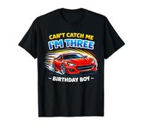 Can’t Catch Me I’m 3rd Birthday Car Racing Kids Boys Maglietta