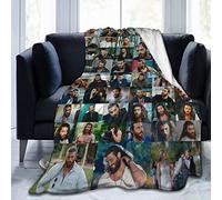 Can Yaman - Coperta in pile, ultra morbido, accogliente, lussuoso, per divano, letto, divano, biancheria da letto leggera, calda, per tutte le stagioni, 200 cm x 150 cm