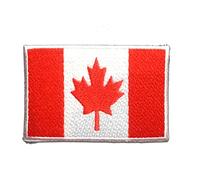 Canada bandiera - Toppe termoadesive Patch Toppa ricamate, misura: 7,4 x 4,9 cm