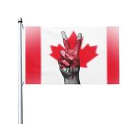 Canada Canadian Peace Sign Bandiera Del Giardino 90X150Cm Personalizzata Bandiere Da Parete Con Occhielli Bandiera Pirata Per Il Portico Camera Da Letto Celebrazione