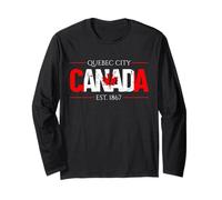 Canada City Quebec Orgoglioso Canadese Maglia a Manica