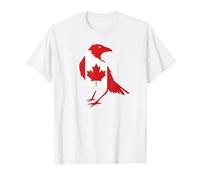 Canada Corvo Corvo Silhouette Canadian Pride Bird Lover Maglietta