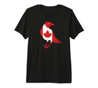 Canada Corvo Corvo Silhouette Canadian Pride Bird Lover Maglietta Premium