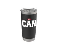 Canada Country Code with Flag Minimalist College Font Bicchiere termico in acciaio inox doppia parete