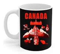 Canada Day - Alce Canadese Patriottico E Giocatore Di Hockey Su Ghiaccio Tazza In Porcellana Con Manico Mug Divertenti Tazza Divertenti Regali Novità Per Festa Della Mamma Anniversario 330 Ml