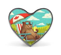 Canada Day Funny Beaver1 spilla rotonda spilla spilla spilla cravatta abito accessori matrimonio compleanno per uomini donne