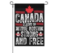 Canada Elbows Up True Norths Strong And Frees Bandiera Esterna Stagionale Bandiera All'Aperto Con Occhielli Bandiere Da Cortile Per Patio Camera Da Letto Balcone 30X45cm
