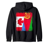 Canada Eritrea Mezza Bandiera Canadese Eritreo Patrimonio Felpa con Cappuccio