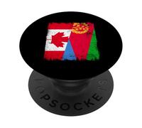 Canada Eritrea Mezza Bandiera Canadese Eritreo Patrimonio PopSockets PopGrip Adesivo