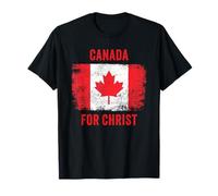 Canada for Christ - Canadian Flag Cross Revival Graphic Maglietta