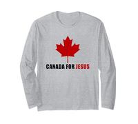 Canada for Jesus - Canadian Flag Cross Revival Graphic Maglia a Manica