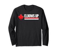 Canada Funny Patriotic Maple Leaf Tee Est. 1867 Elbows Up Maglia a Manica