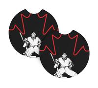 Canada Ice Hockey Maple Sottobicchiere Portabicchieri 2 Pezzi Decorativi Sottobicchieris Sottobicchieri Per Suv Camion Donne 6.9Cm