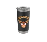 Canada Is Calling And I Moose Go Canada Bandiera Canadese Alce Bicchiere termico in acciaio inox doppia parete