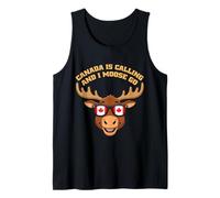 Canada Is Calling And I Moose Go Canada Bandiera Canadese Alce Canotta